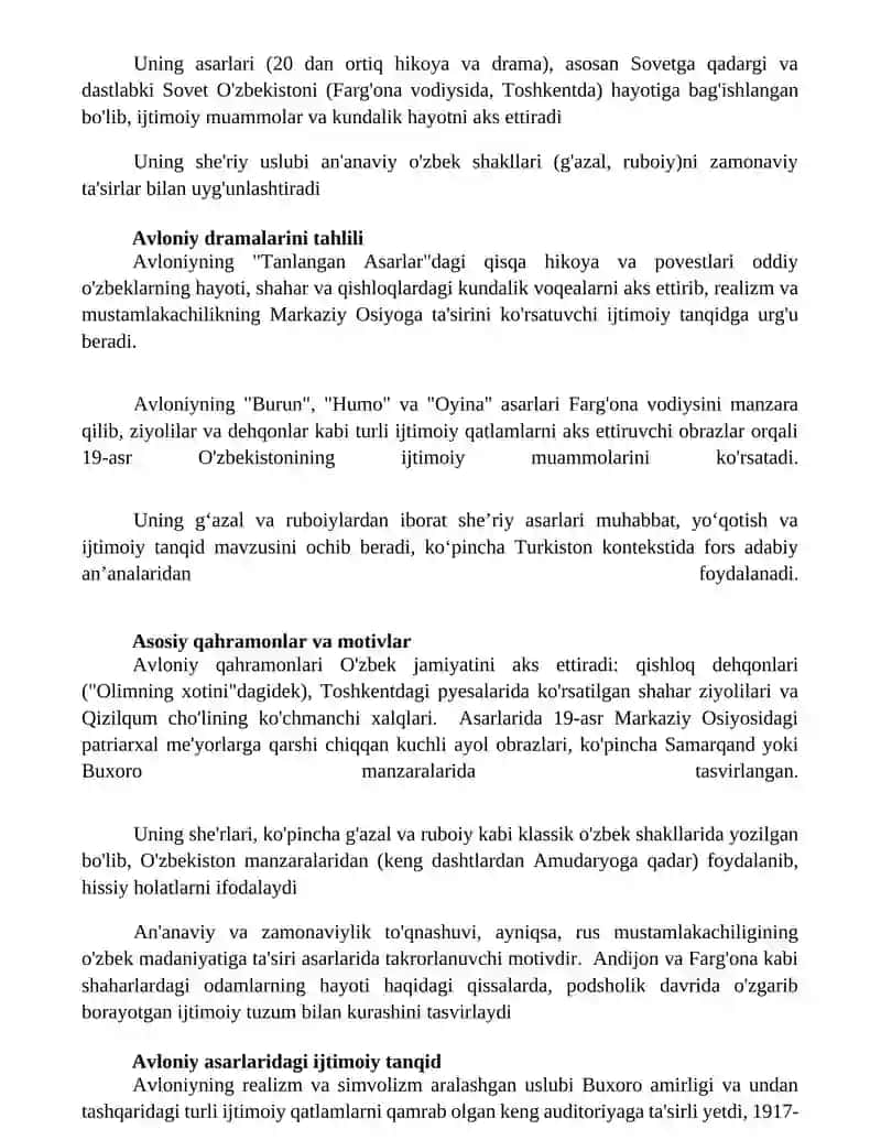 Avloniy ijodi va she'riyati hikoya va dramalari 3