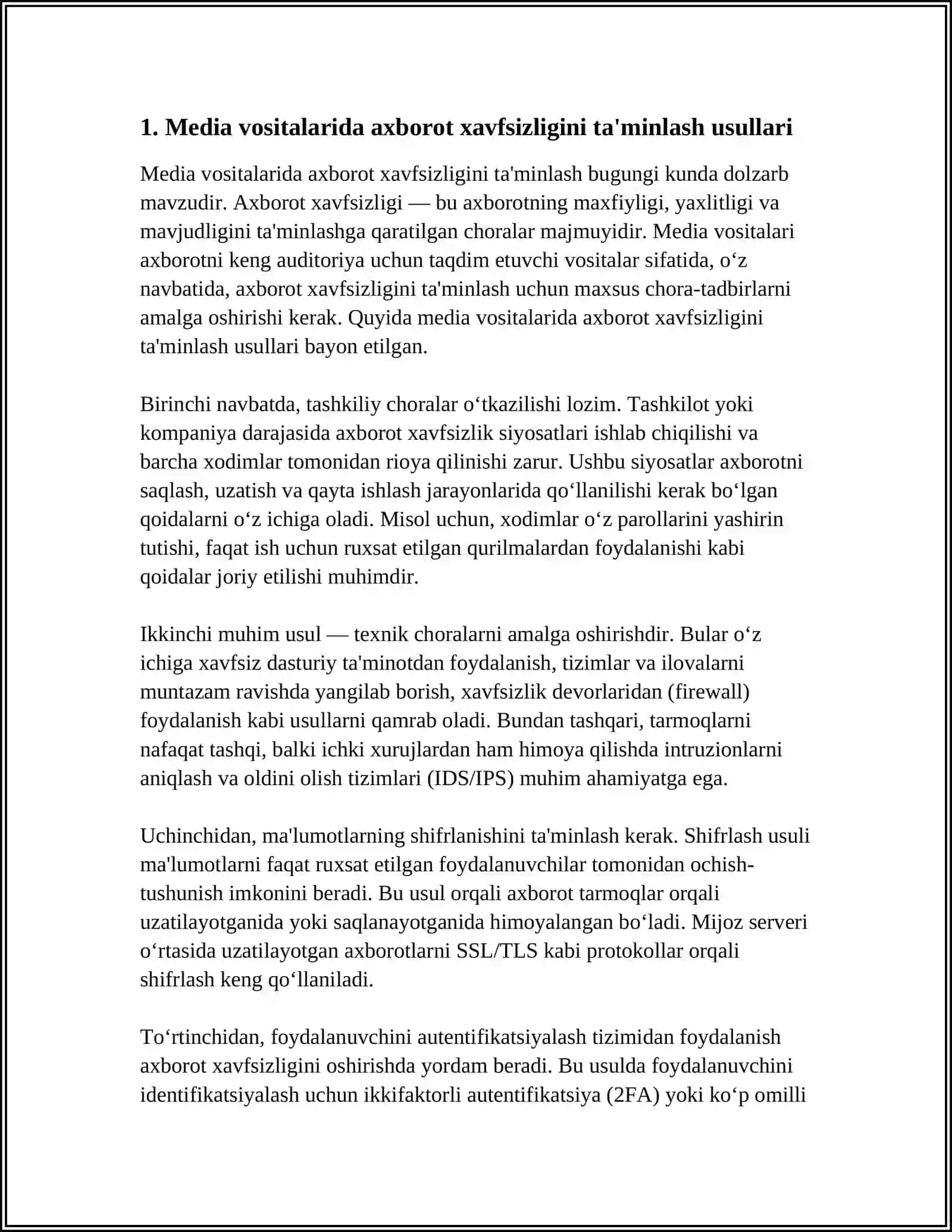 MEDIA VOSITALARIDA AXBOROT XAVFSIZLIGI 3