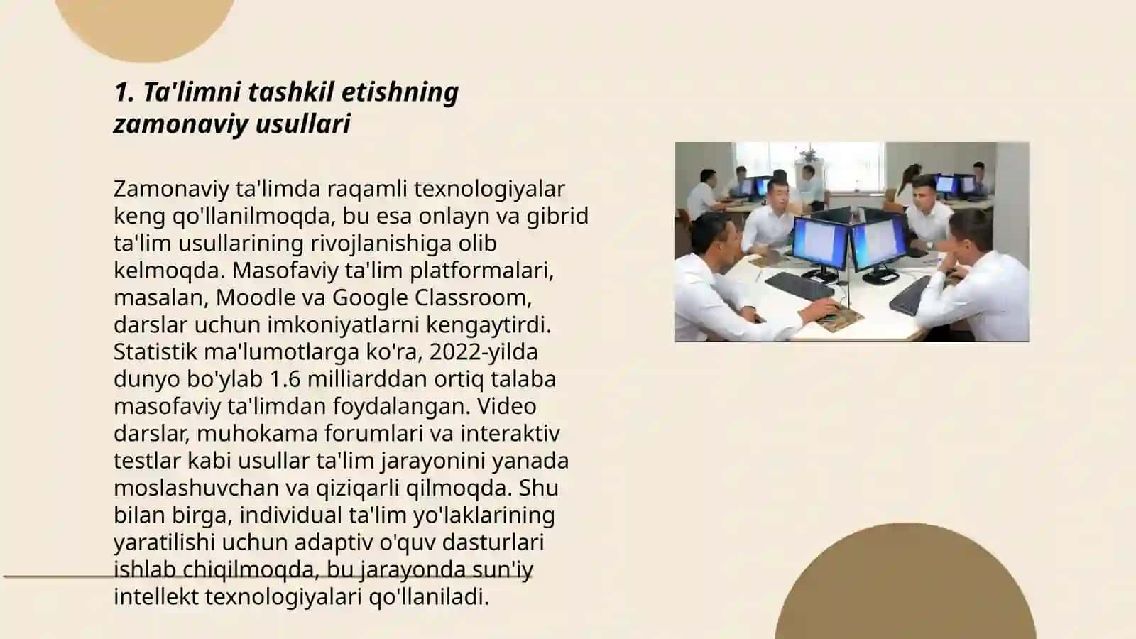 Ta'limni tashkil etish turlari va shakllari 3