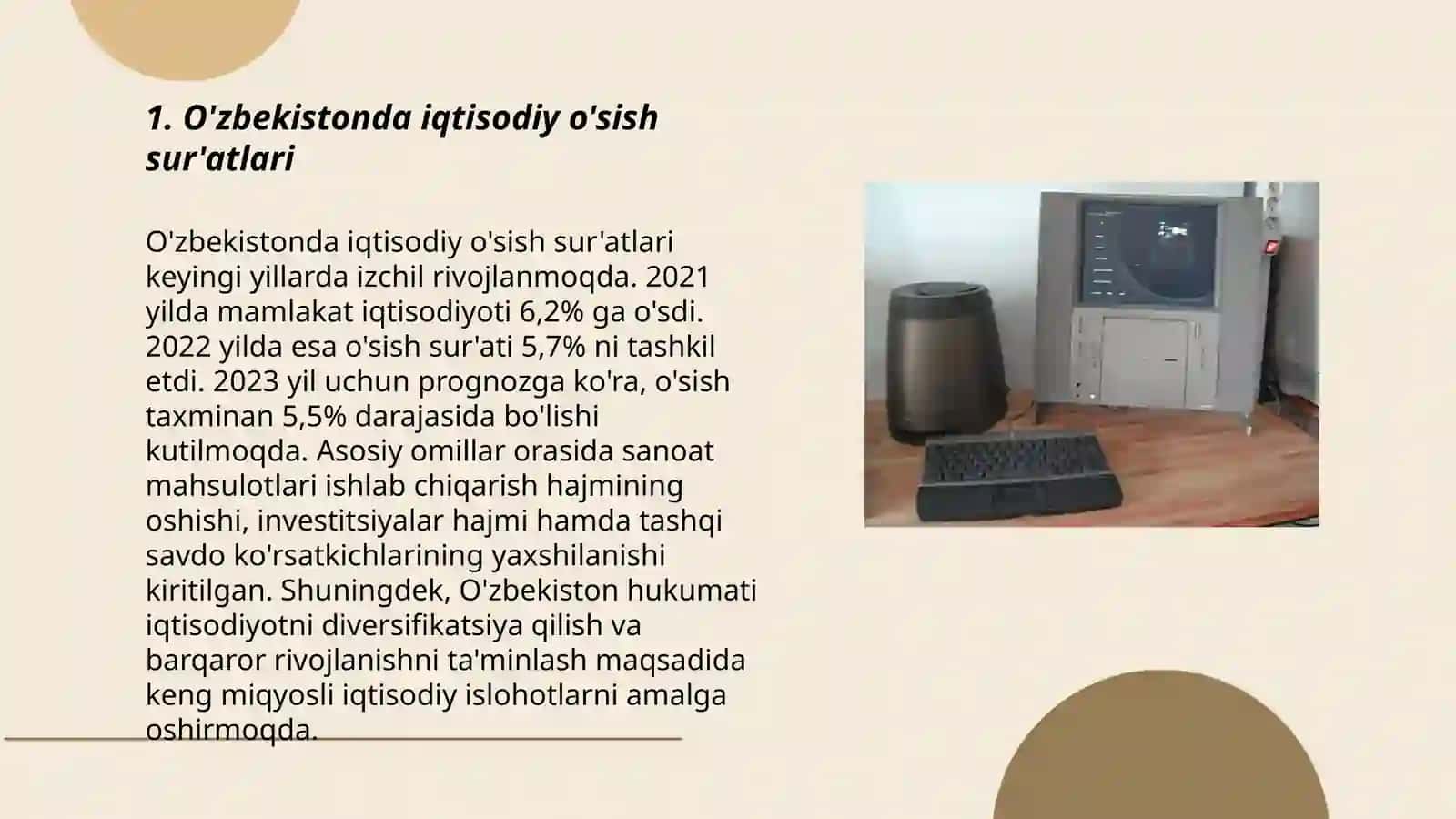 O'zbekistoning makroiqtisodiy dinamikasini tahlil qilish 3