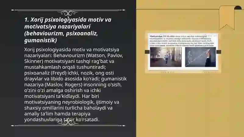 Xorij psixalogiyasida motiv va motivatsiya muammosi 3