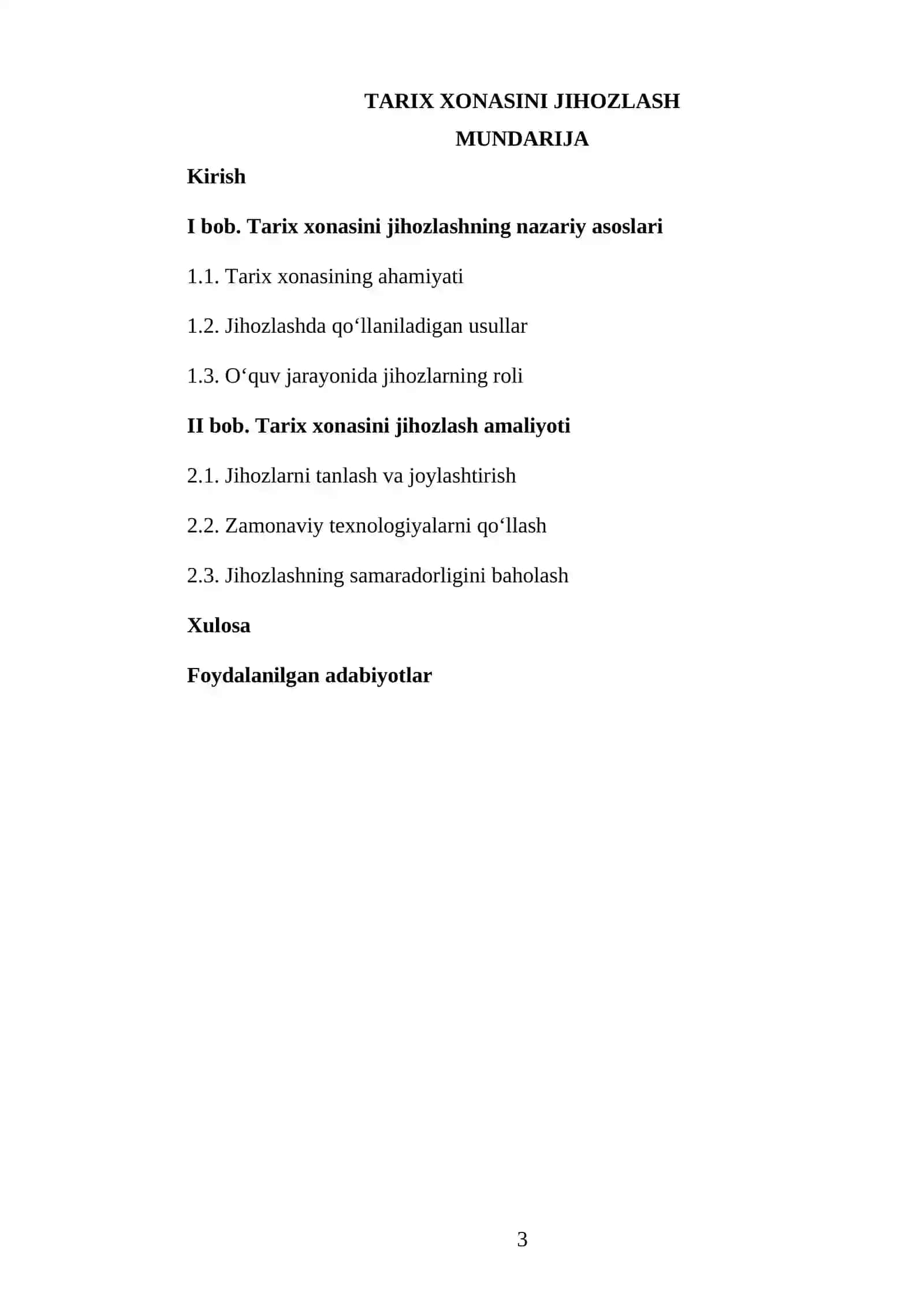 TARIX OʻQITISH METODIKASI VA TEXNALOGIYALARI 3