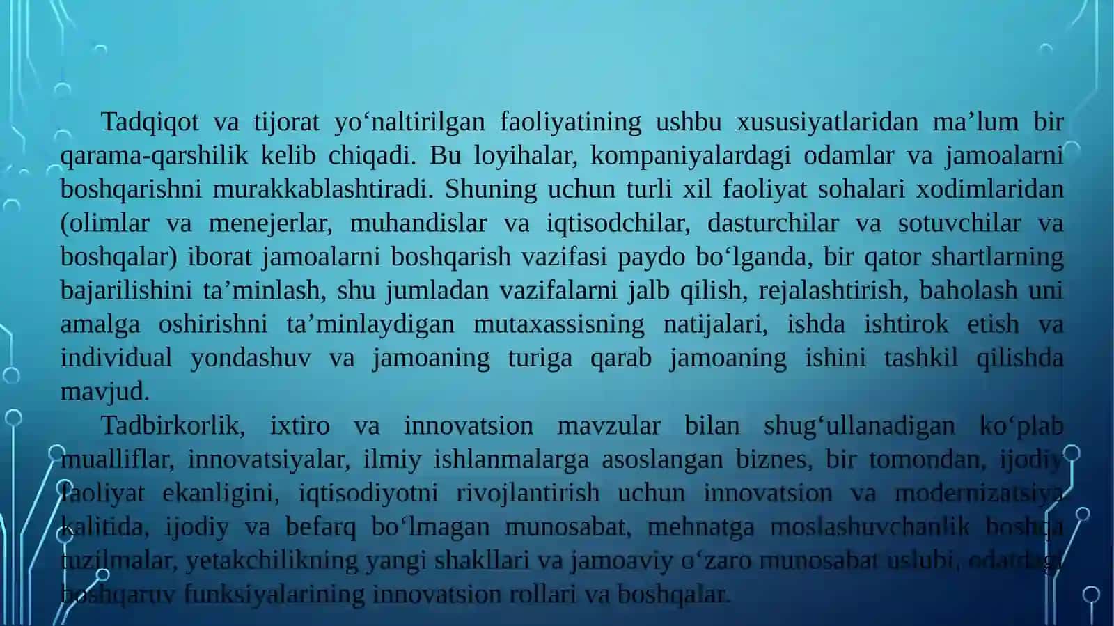 Innovatsion loyiha jamoasi: startapdan korporatsiyagacha 3