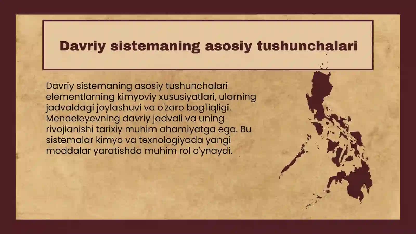 Kimyo Davriy sistemaning shakillanishi 3