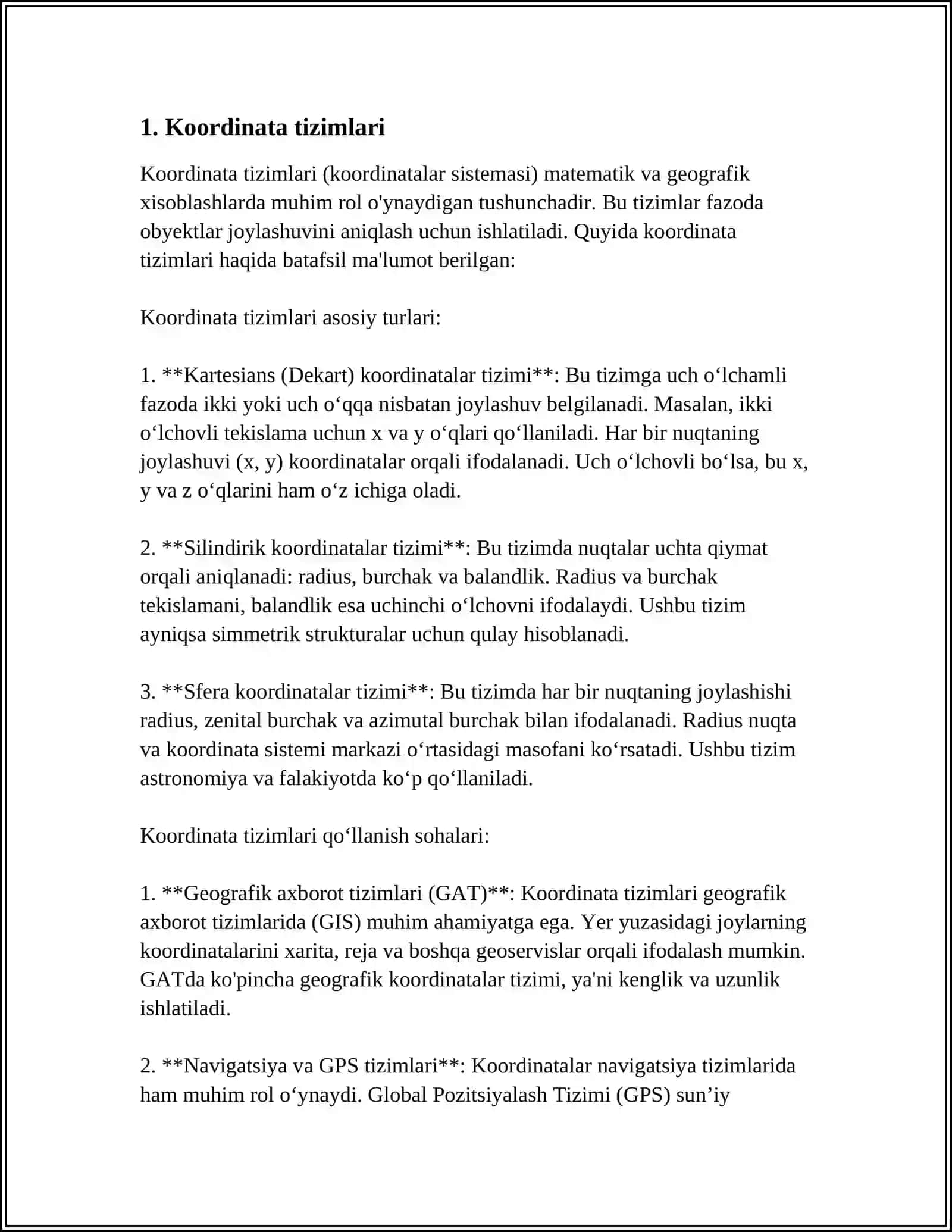 TEKISLIKDA ANALITIK GEOMETRIYA ELEMENTLARI 3