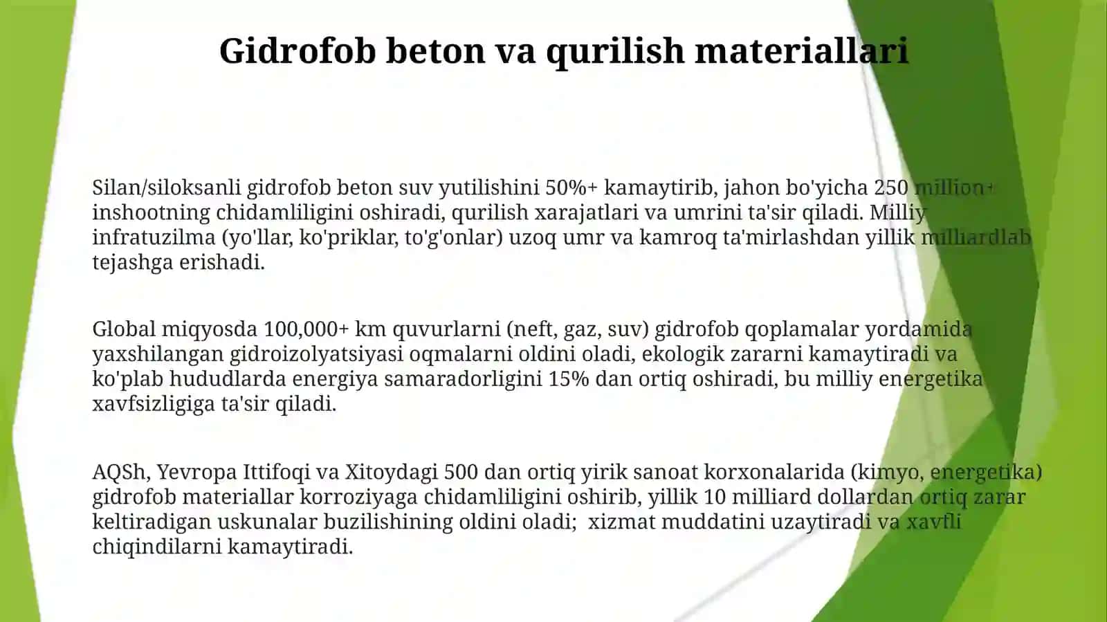 Silan/siloksanli gidrofob beton suv yutilishi 3