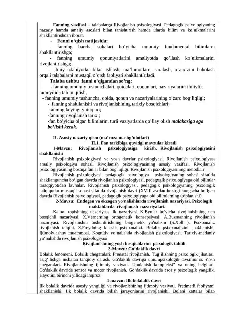 Rivojlanish psixologiyasi va pedagogik psixologiya 3