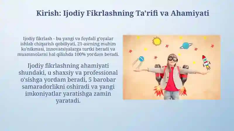 Ijodiy tafakkurni rivojlantirish usullari 3