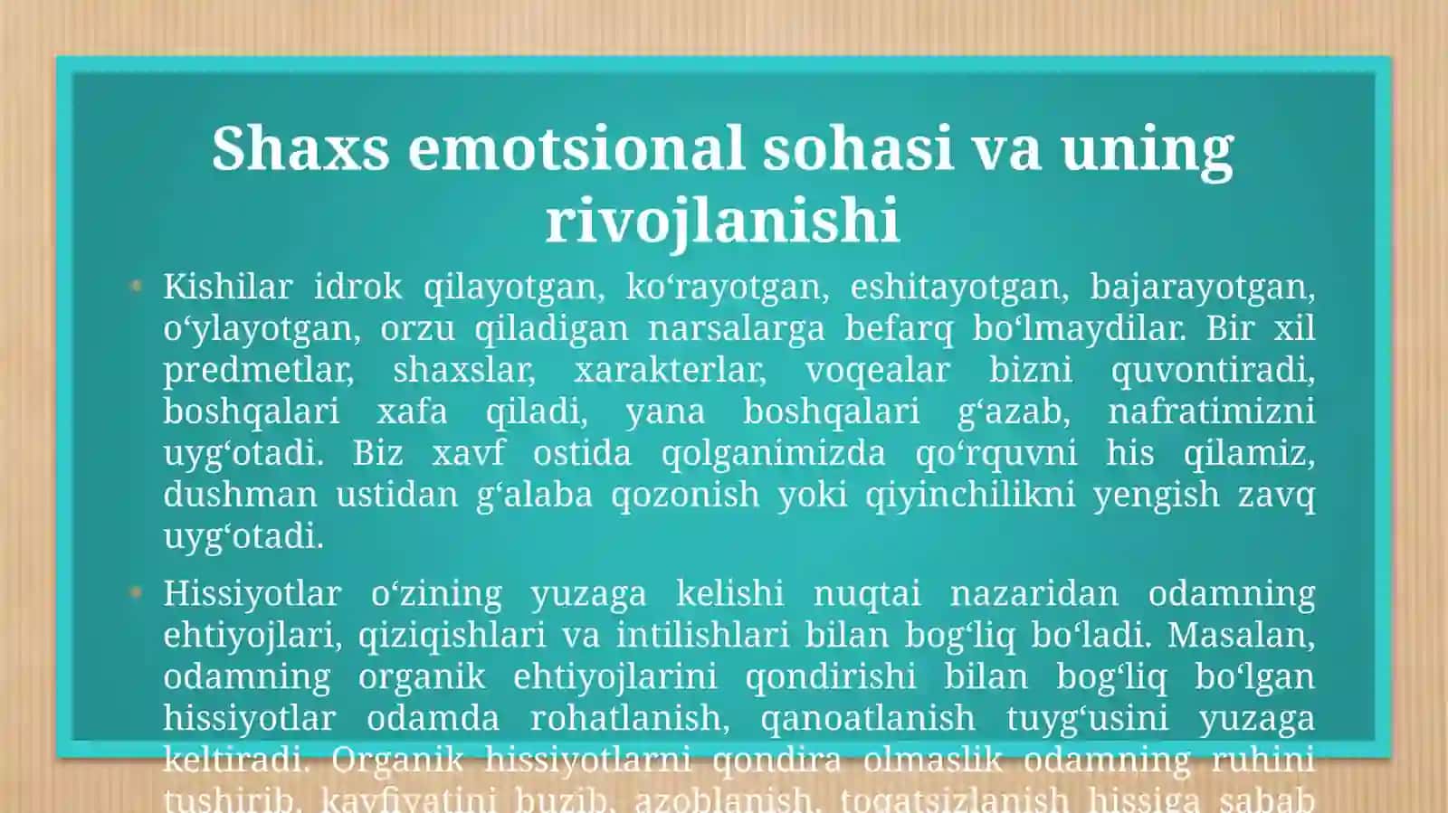 Emotsional soha korreksiyalash va rivojlantirish 3