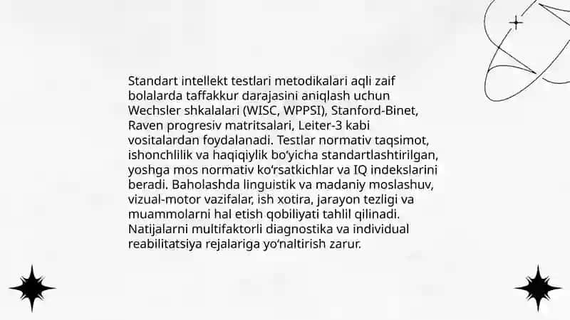 Aqli zaif bolalarning taffakkur va nutqini tekshirish metodikalari 3