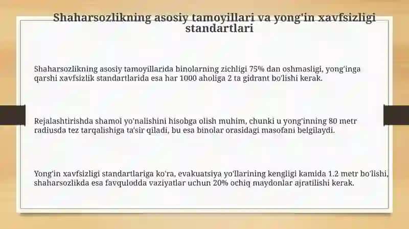 Shaharsozlikning yongʻin xavfsizligini taʼminlash 3