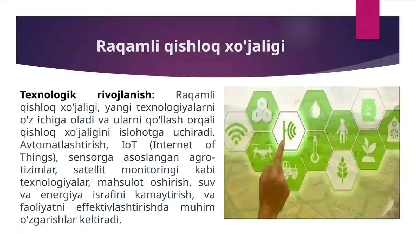Raqamli qishloq xo'jaligini jamiyat va iqtisodiyotga tasiri 3