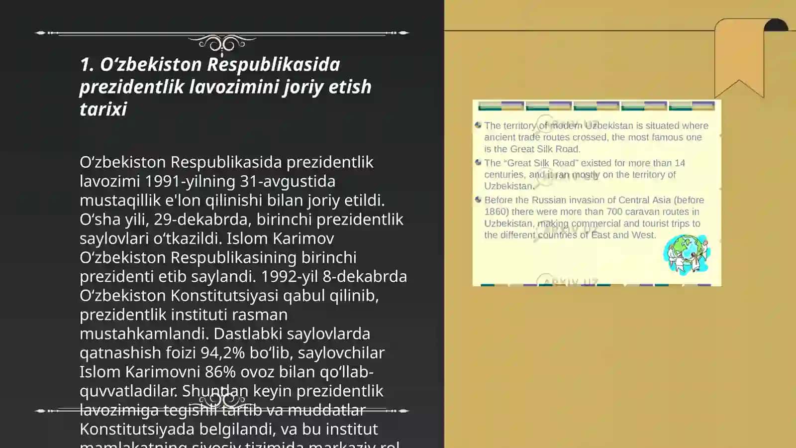 Oʻzbekiston Respublikasida prezidentlik lavozimi tasis etilishi 3