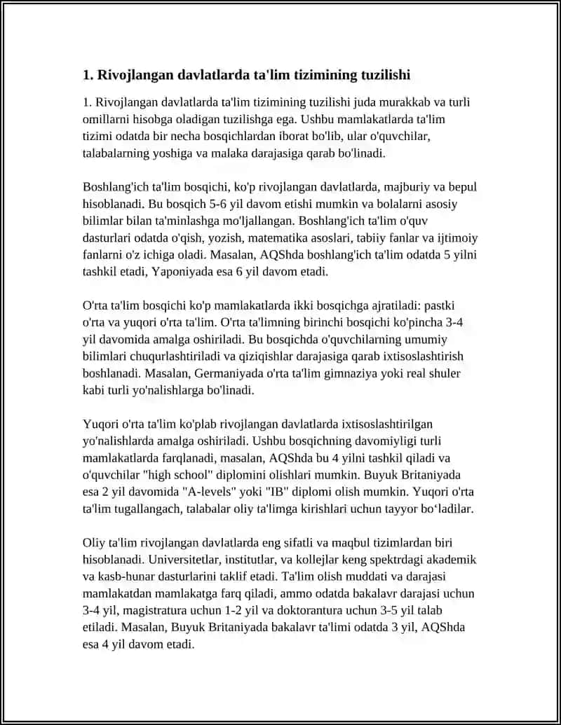 JAHONNING RIVOJLANGAN DAVLATLARIDA TA'LIM TIZIMI 3