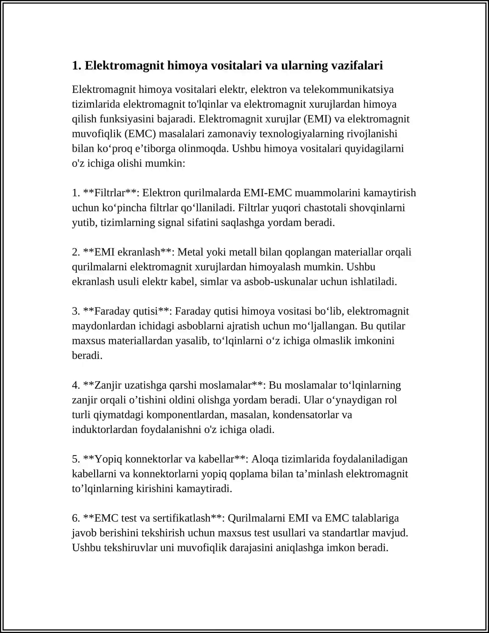ELEKTR HIMOYA VOSITALARI VA APPARATLARI. VAZIFASI VA BIR-BIRIDAN FARQI 3