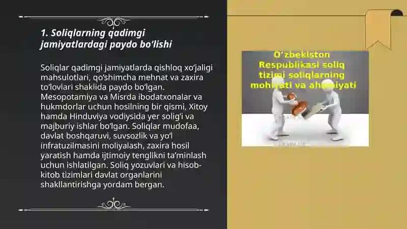 Soliqlarning paydo bo’lish tarixi va ularning iqtisodiy mohiyati 3