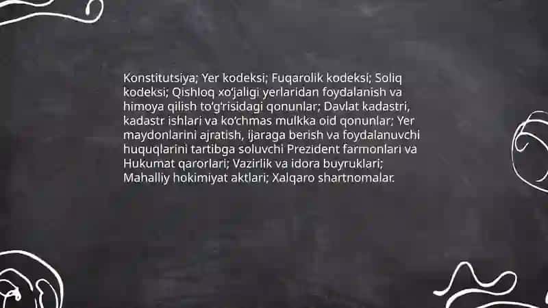 Ozbekistonda yer uchastkalaridan foydalanishining iqtisodiy huquqiy mexanizmi 3