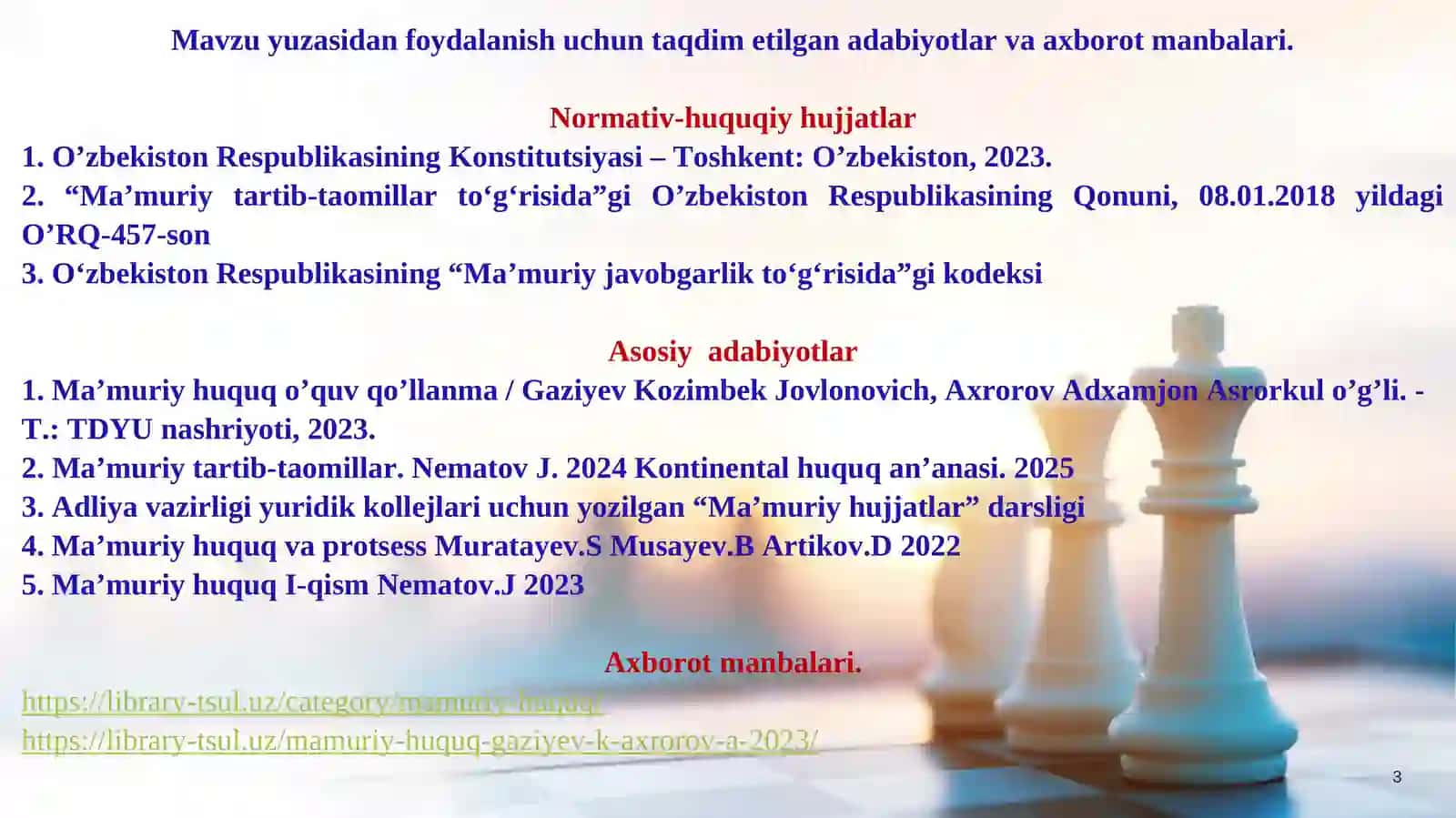 Ma’muriy yustitsiya 3