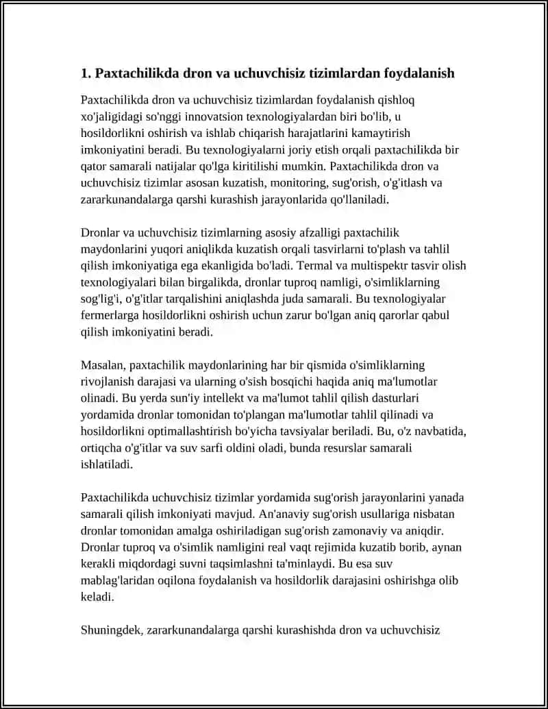 PAXTACHILIKDA ILG'OR INNOVATSION TEXNOLOGIYALAR 3