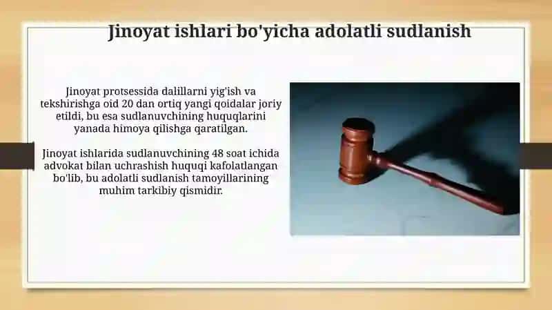 Jinoyat ishlari bo'yicha adolatli sudlanish 3