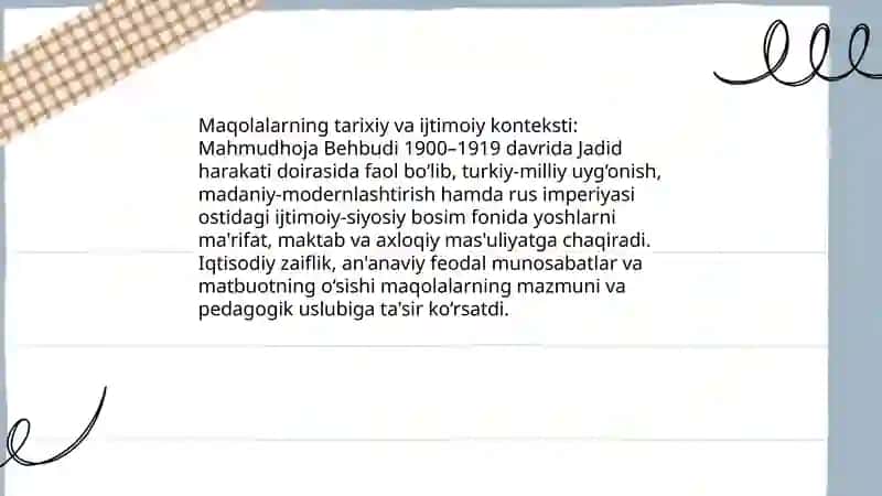 M.Behbudiyning "Yoshlarga murojaat" 3