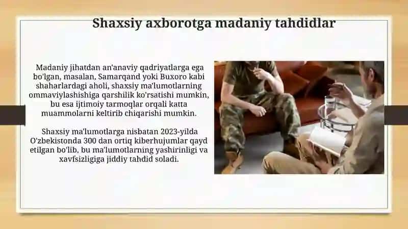 Shaxsiy Ma'lumotlarga Madaniy Tahdidlar 3
