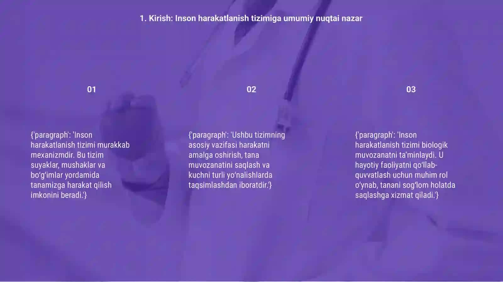 Inson harakatlanish tizimi 3