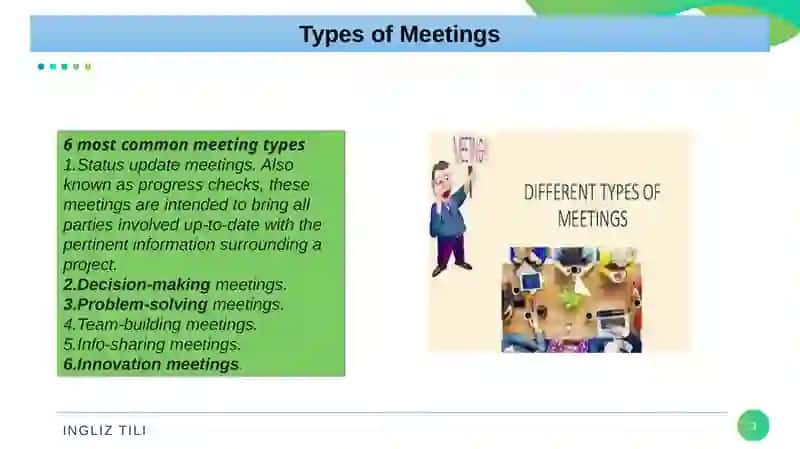 Types of Meetings 3