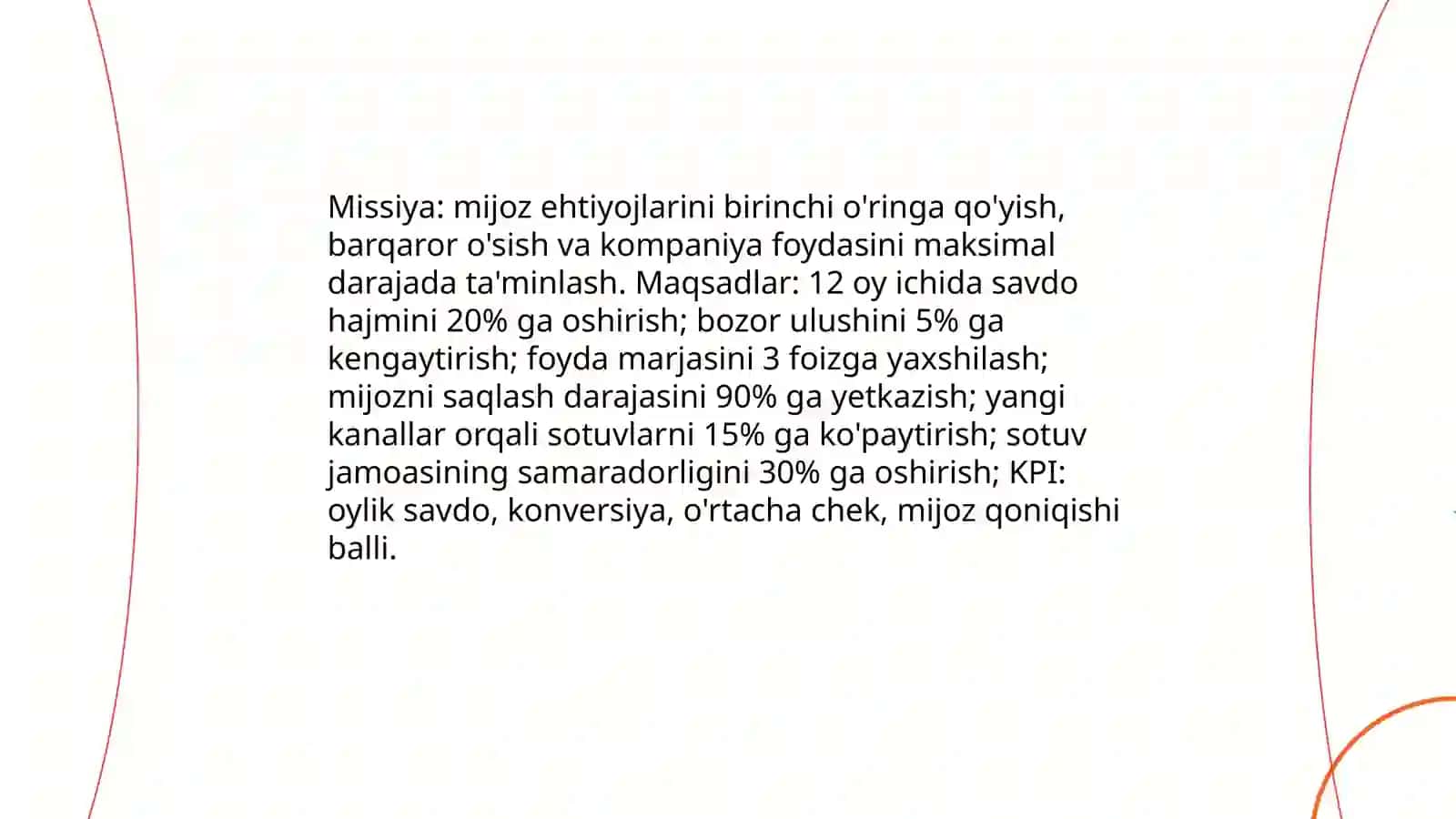 Sotish xizmati faoliyati strategiyasi va tuzilmasini ishlab chiqish 3