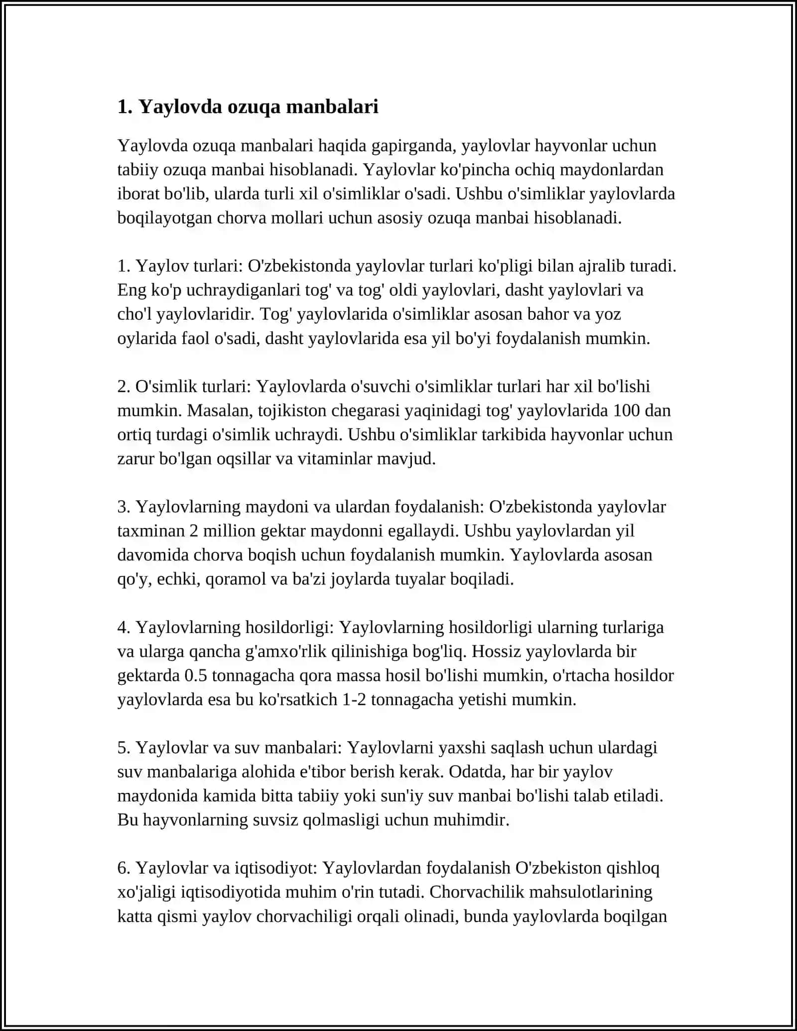 QORAMOLLARNI YAYLOVDA SEMIRTIRISH REJASI 3
