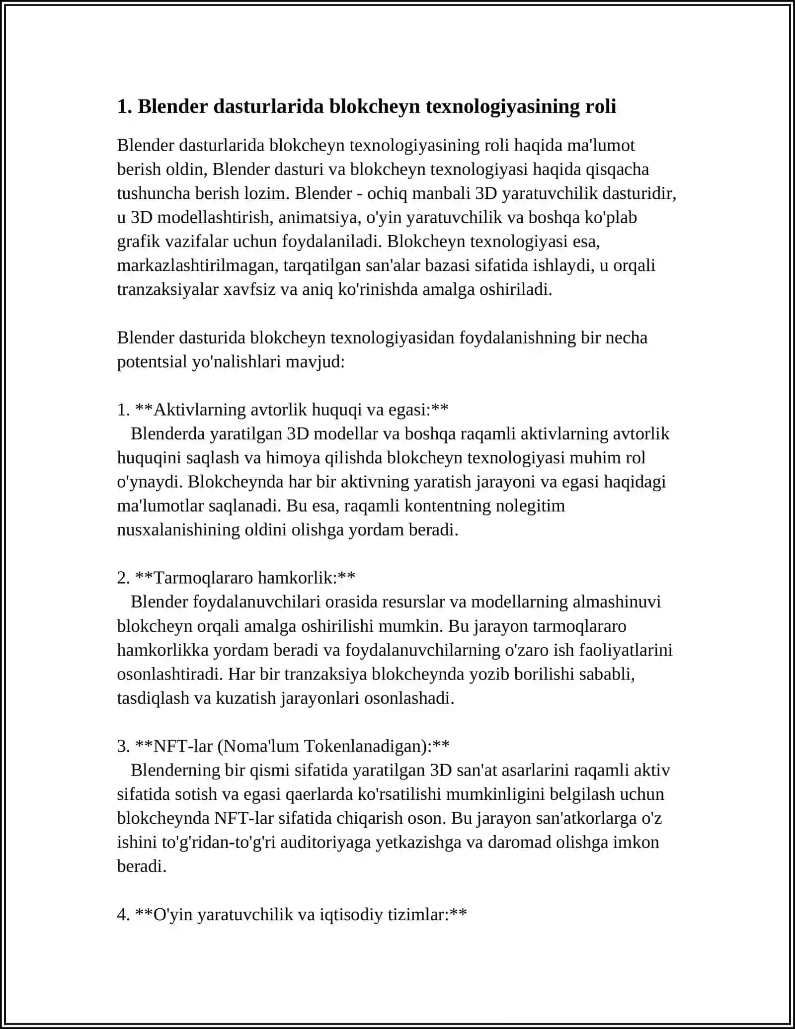 Toshkent Davlat Iqtisodiyot Universiteti Mustaqil Ish 3