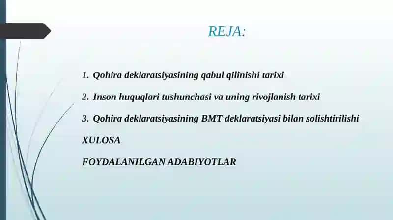 QOHIRA DEKLARATSIYASI TARIXI VA MAZMUNI 3