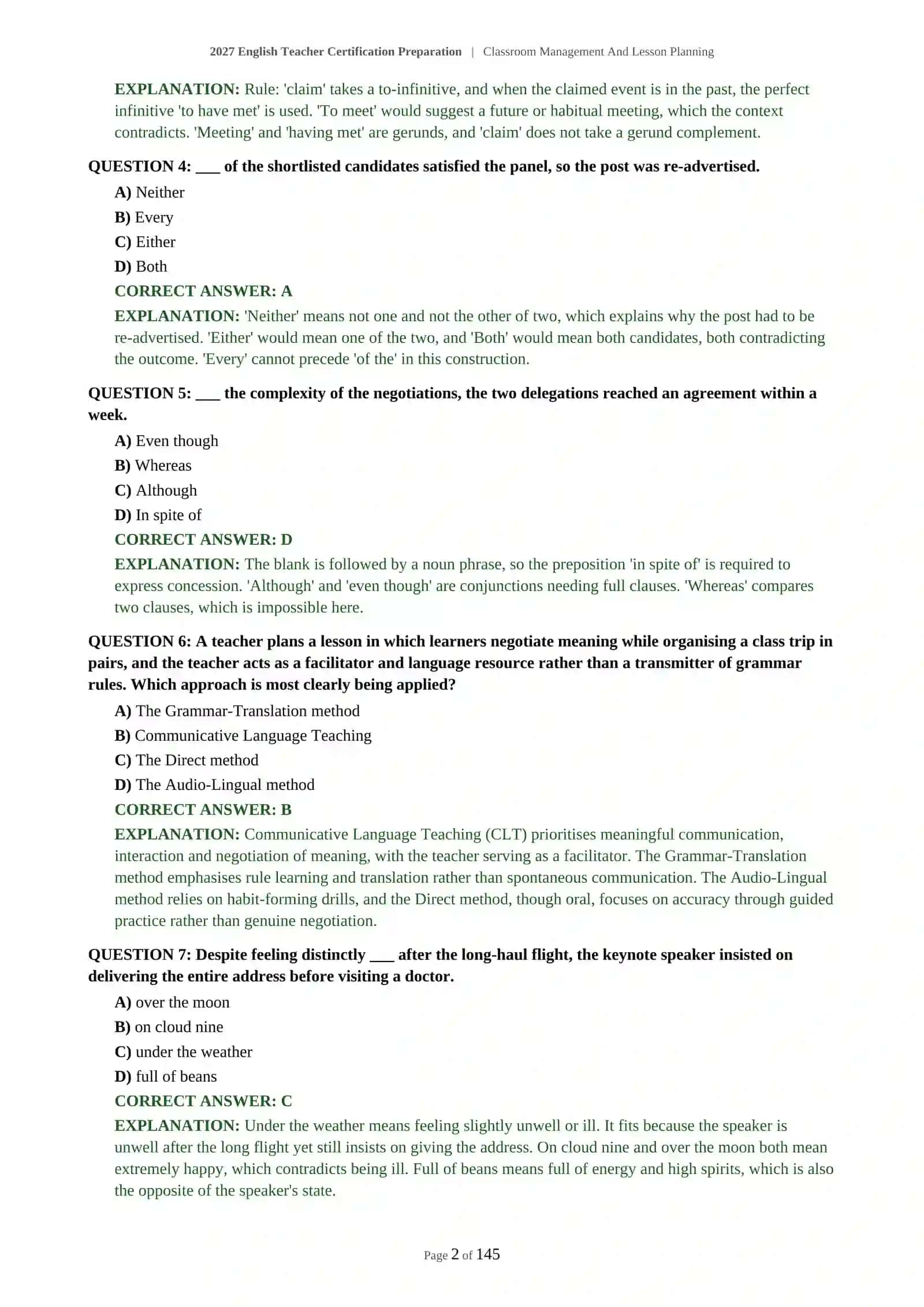 English Teacher Certification Preparation | Classroom Management And Lesson Planning 3