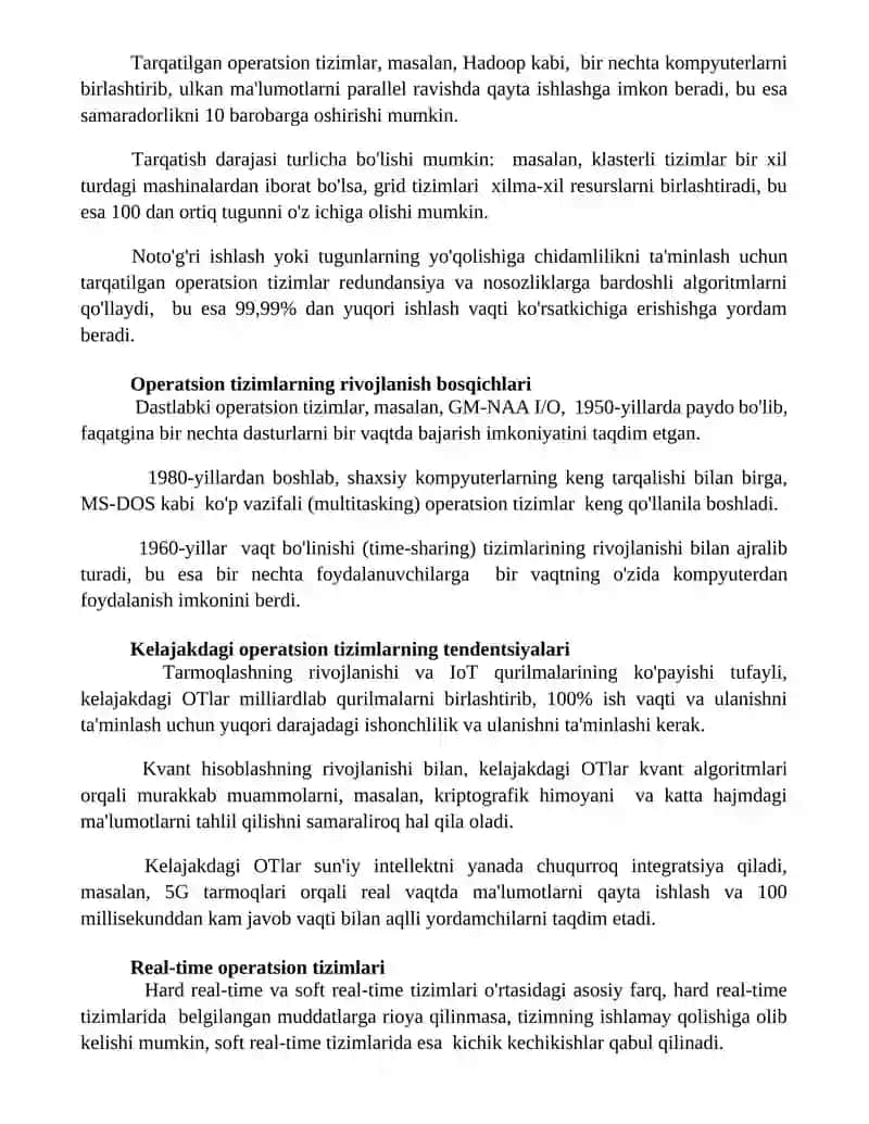 Turli xil Operatsion tizimlar va ularning rivojlanish bosqichlari 3