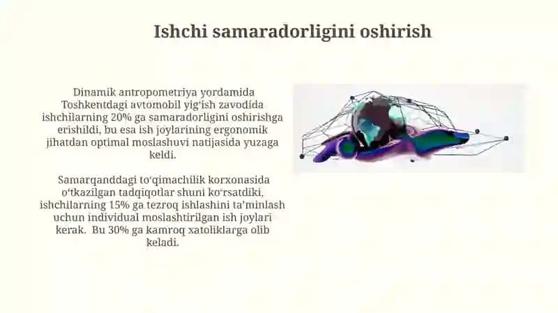 Dinamik Antropometriya va uni sanoatda qoʻllash imkoniyatlari 3
