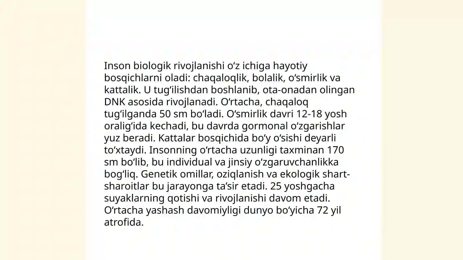 Inson rivojlanishi 3