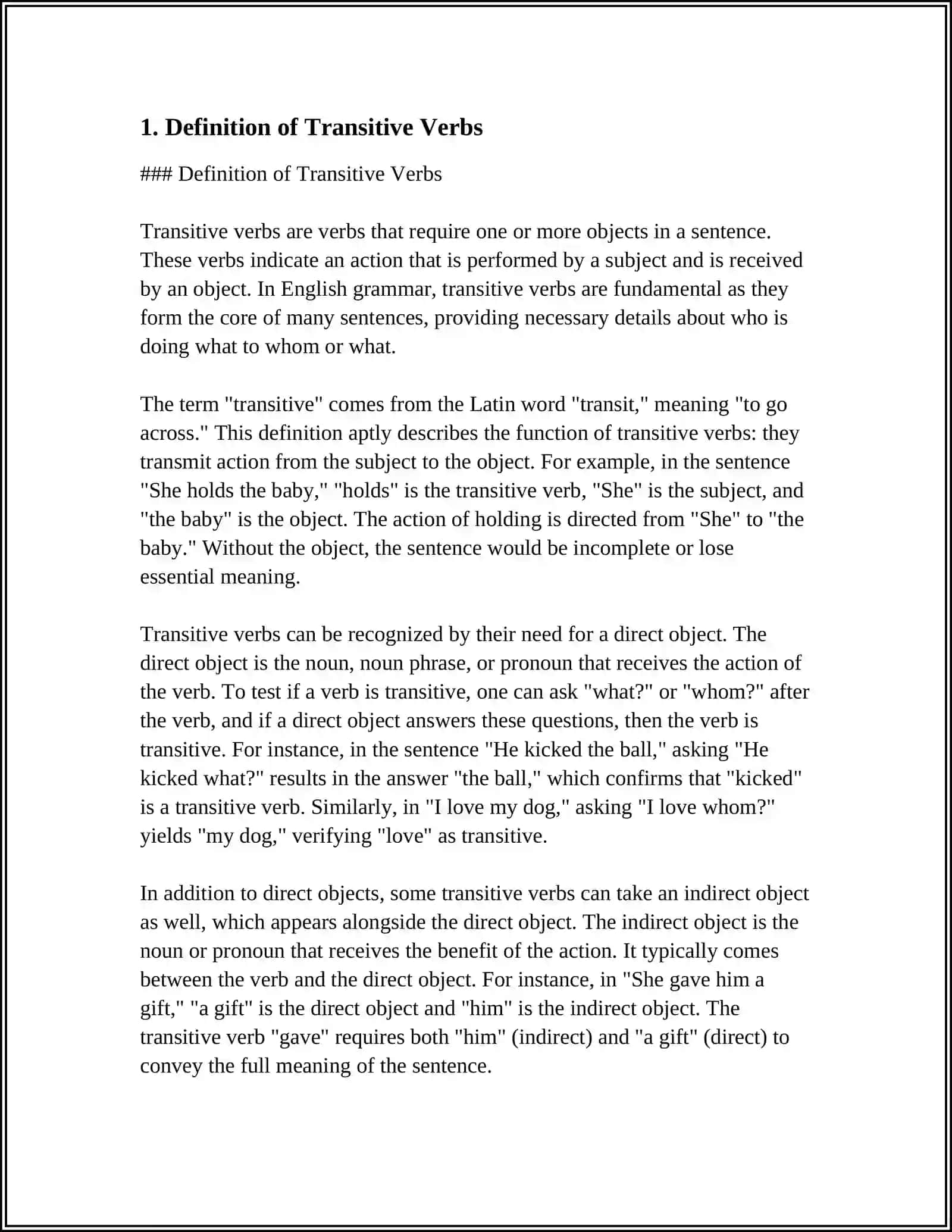 TRANSITIVE AND INTRANSITIVE VERB 3