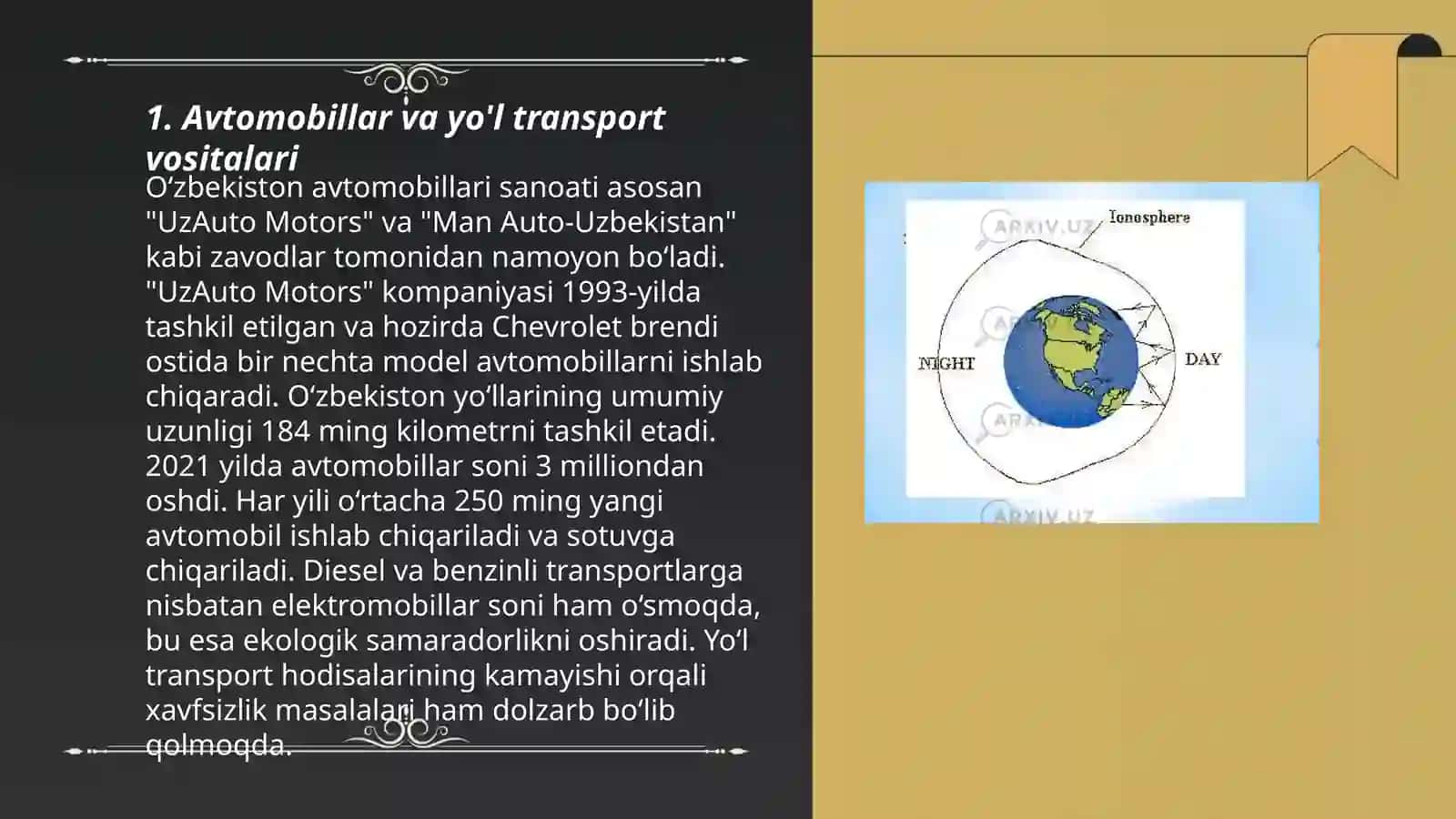 Avtomobillar va yo'l transport vositalari 3