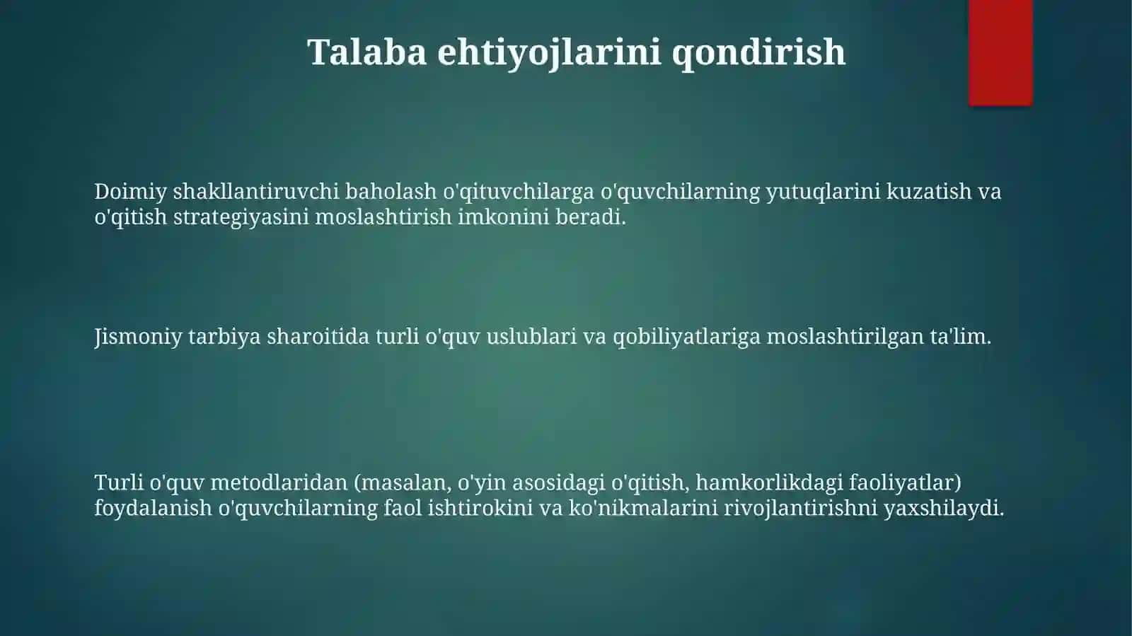 Jismoniytarbiyadarslaridapedagogiknazorat,talimtarbiyajarayoniningmetodlari 3