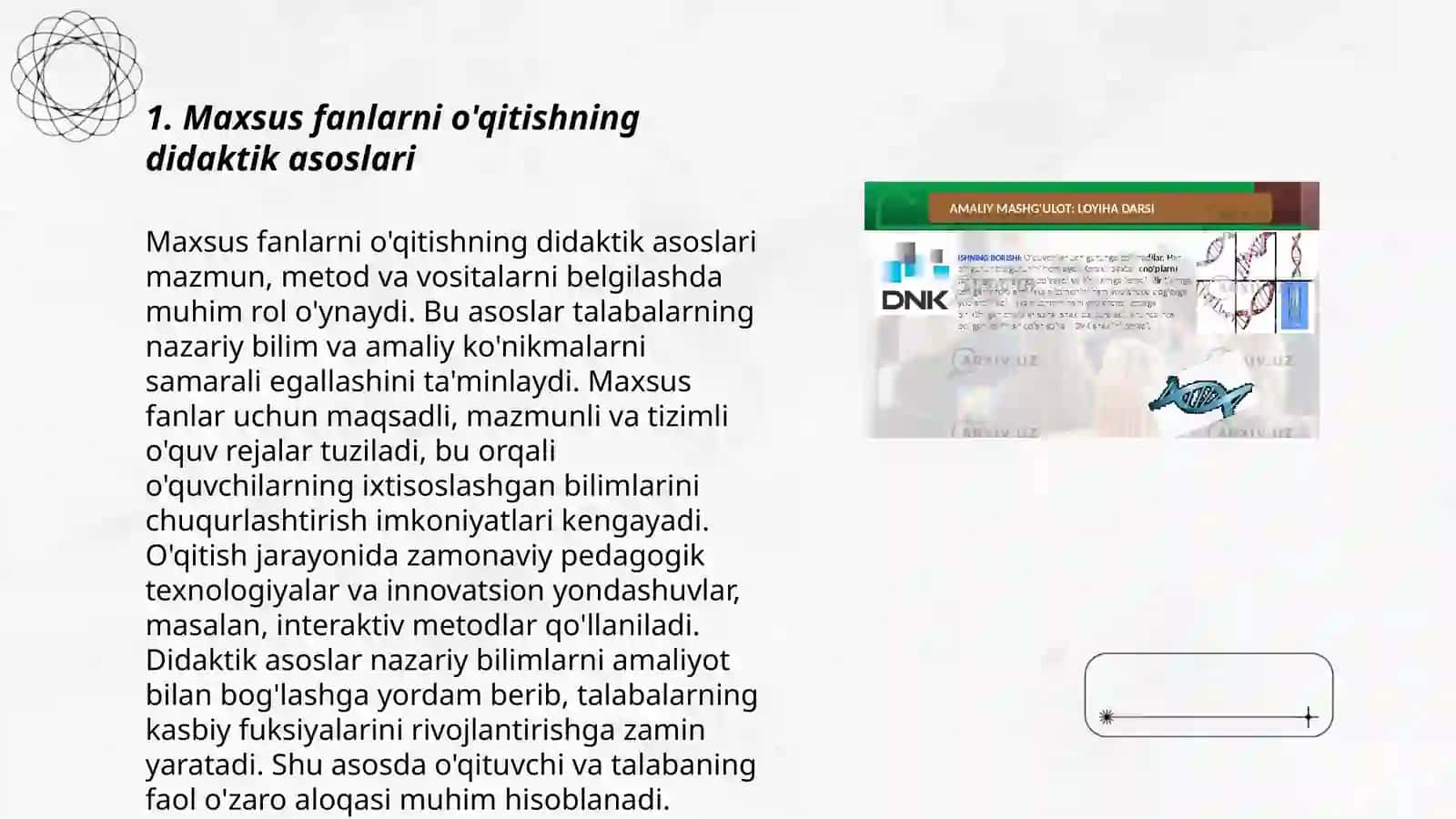 Maxsus fanlarni o'qitishning tashkiliy shakllari 3