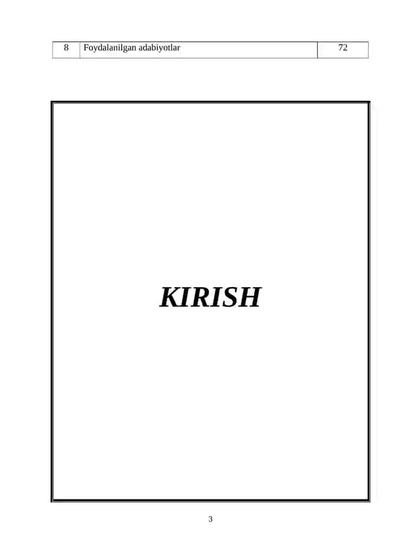 “Qibray” GESini ekspluatatsiya qilish loyihasini ishlab chiqish. 3
