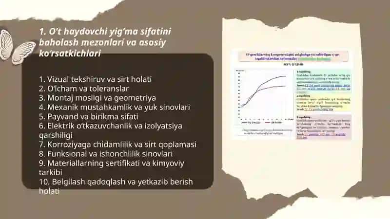 O't haydovchi yig'ma sifatini baholash,qadoqlash va o'rash 3