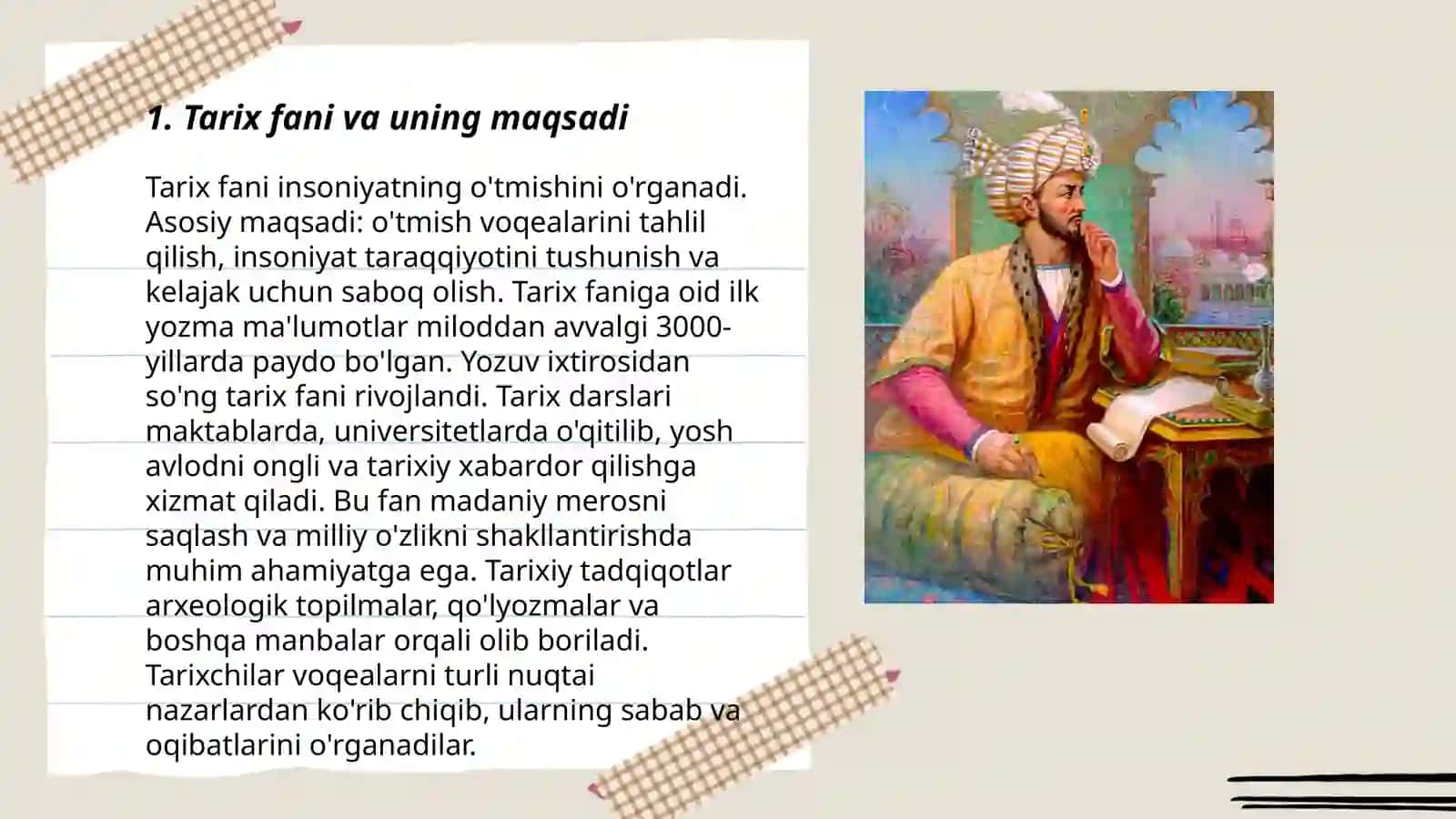 Tarix fani haqida ilmiy qarashlar 3
