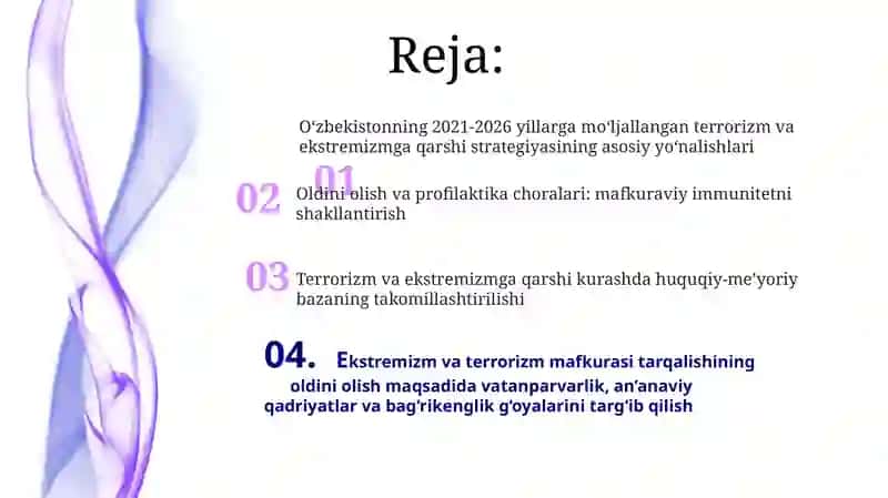 Oʻzbekistonning 2021-2026 yillarga moʻljallangan terrorizm va ekstremizmga qarshi strategiyasi 3
