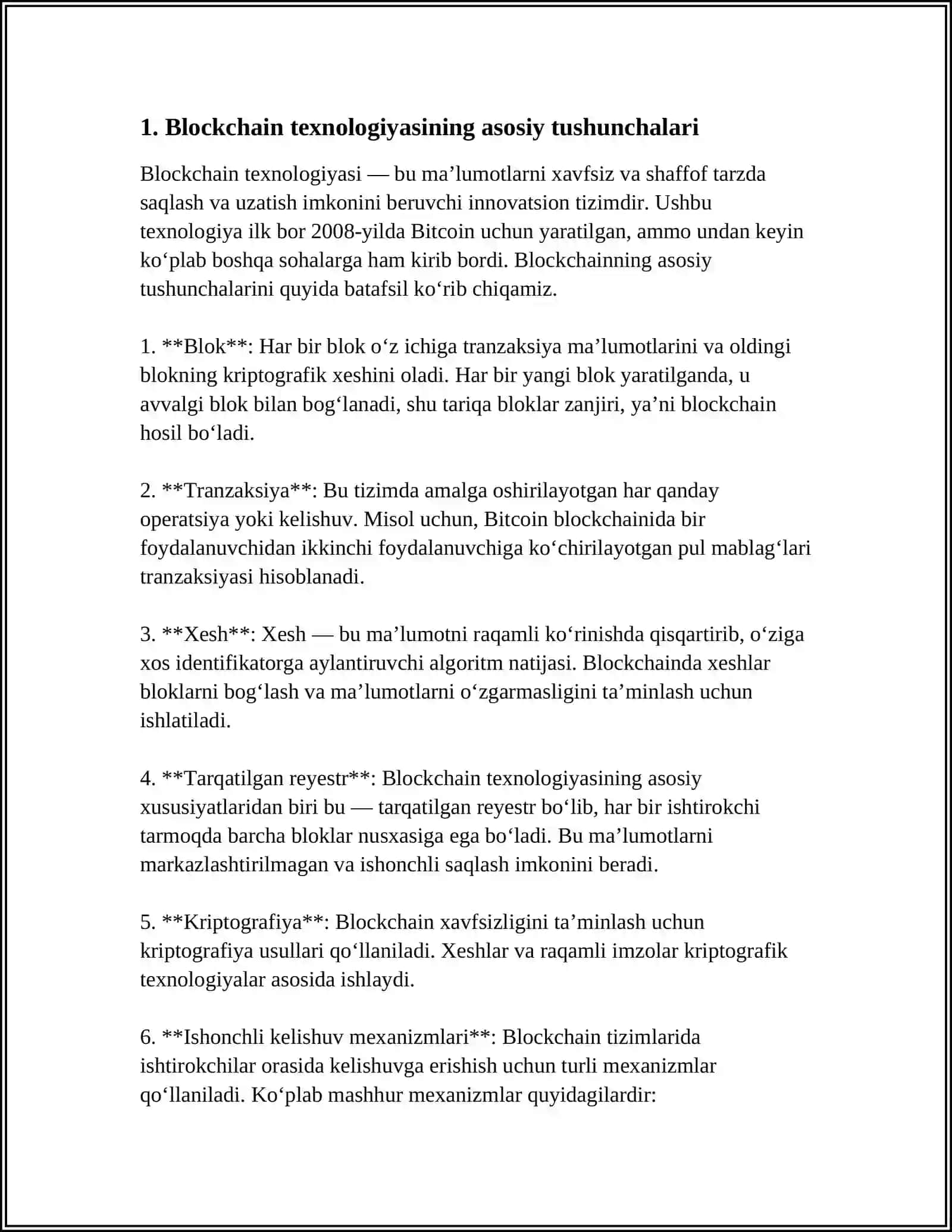 BLOCKCHAIN TEXNOLOGIYASI VA UNING AXBOROT TIZIMLARIDAGI AHAMIYATI 3