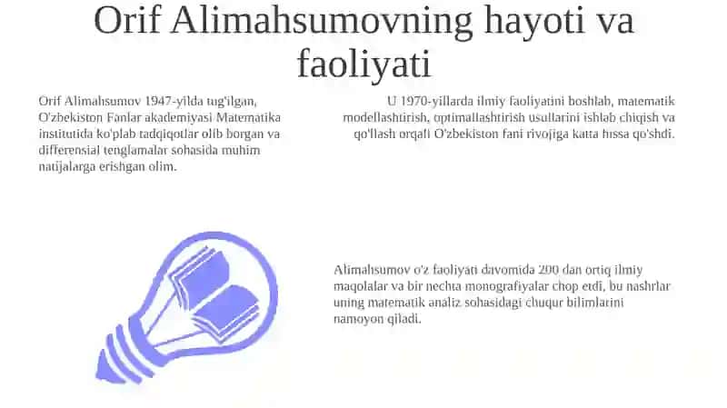Orif Alimahsumovning hayoti va faoliyati 3