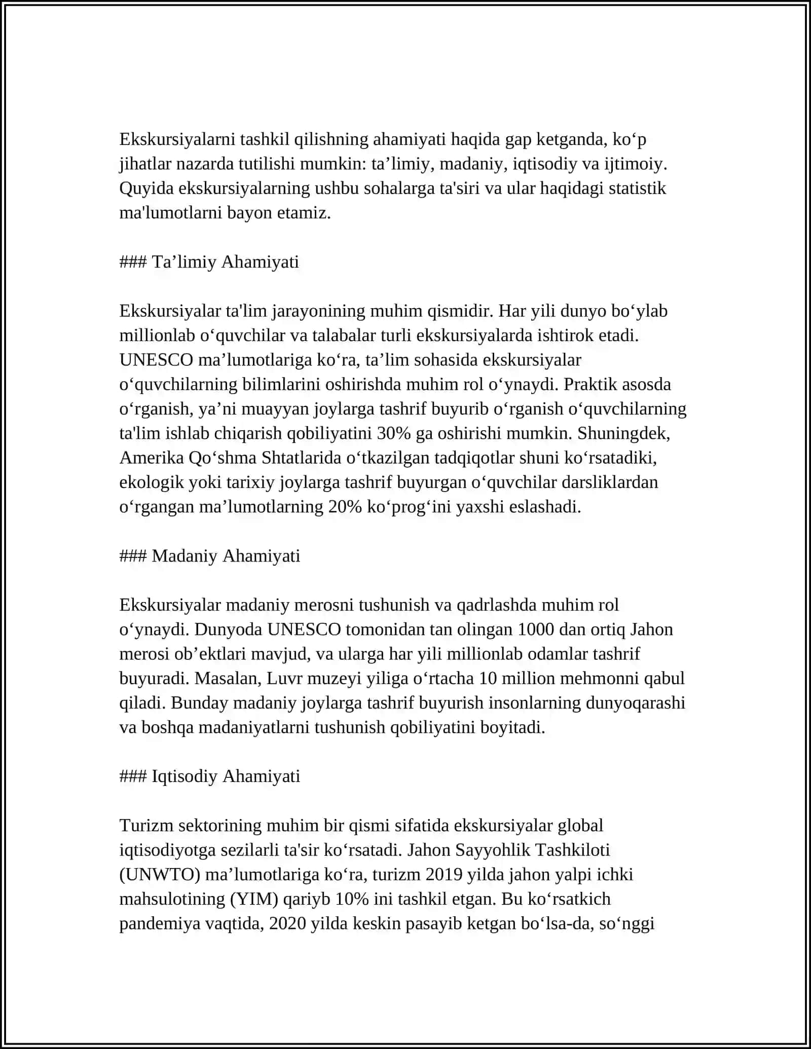 Ekskursiyalarni Tashkil Qilish 3