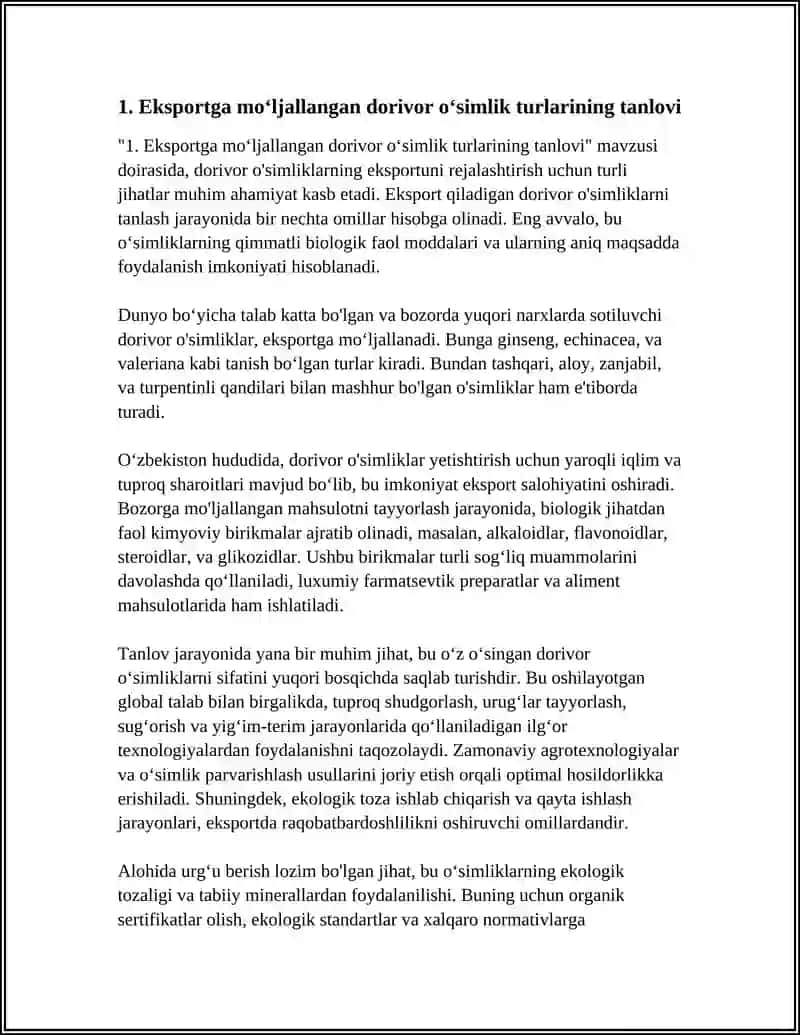 EKSPORT QILINADIGAN SANOATBOP VA TEXNIK DORIVOR O’SIMLIKLAR 3