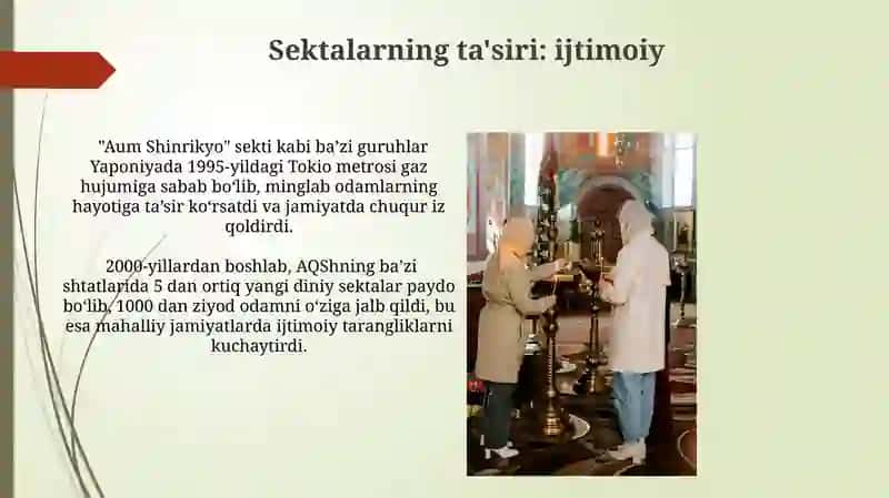 Zamonaviy Diniy Sektlar 3