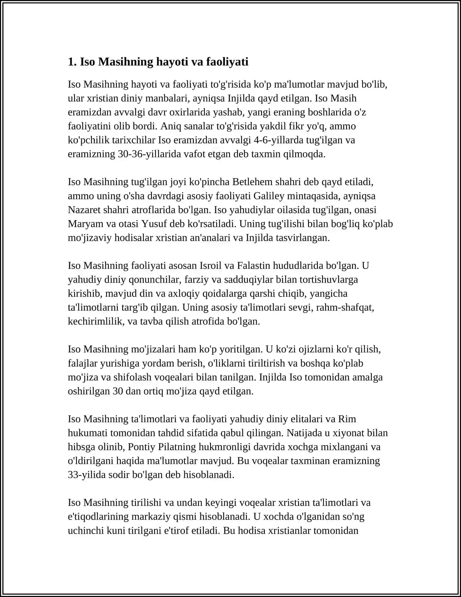 HRISTIANLIK TARIXI,TALIMOTI VA MAROSIMLARI 3